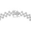 .925 Sterling Silver Zig Zag Link Bracelet with Round Diamonds