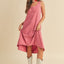 Robe midi à encolure dégagée et ourlet asymétrique pour femmes