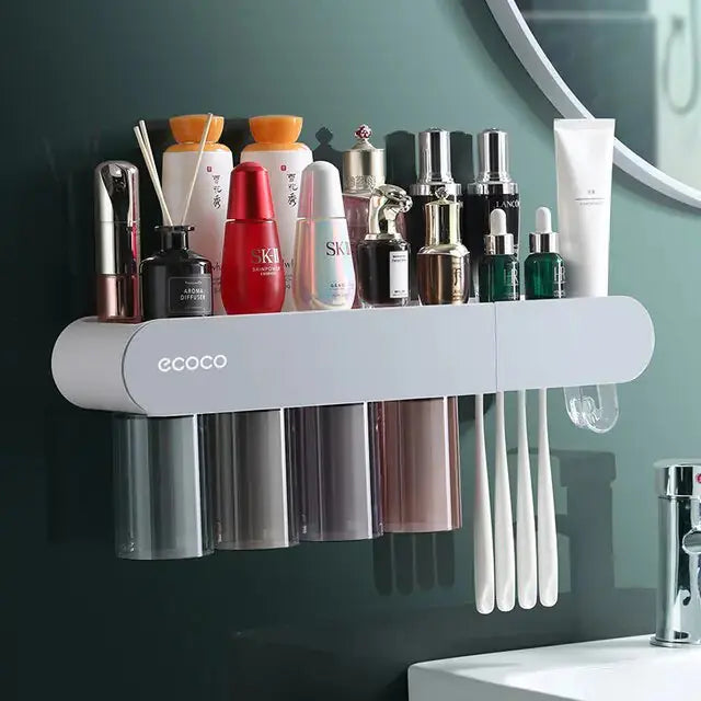 Magnetic Toothbrush Holder - Premium Bathroom Organizer