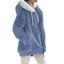 Manteau Zippé en Peluche pour Femmes - Grande Taille, Chaud et Doux