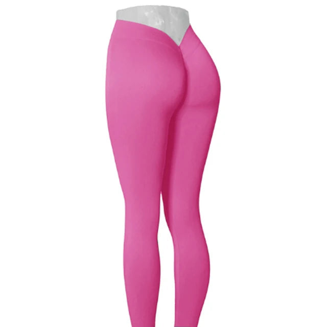 Pantalons de yoga en nylon V Back pour femmes