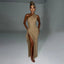 Elegant Shiny Backless Dress for Women