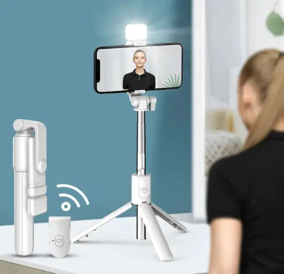 LEAPCOVER Selfie Stick Light - Trépied 3-en-1 et Anneau Lumineux
