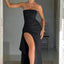Elegant High Rise Split Maxi Dress