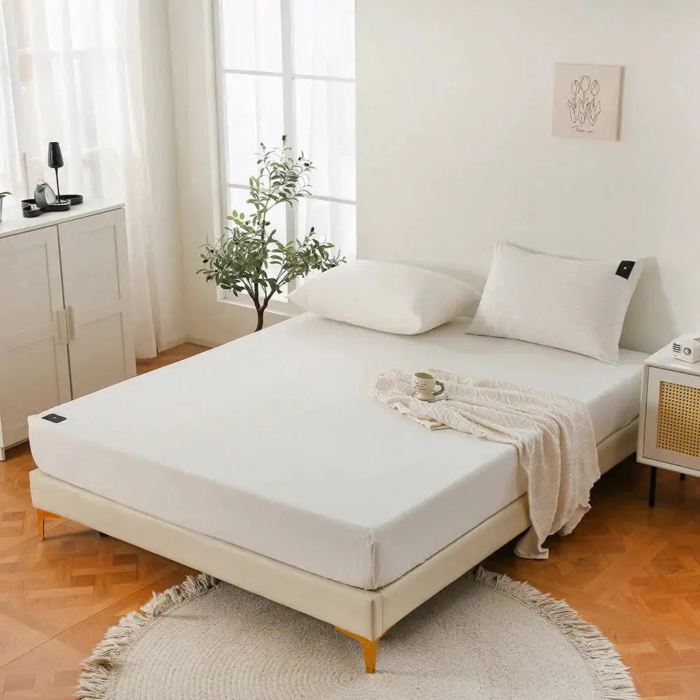 Drap housse en coton premium avec bandes élastiques