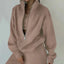 Women's Zipper Fleece Sweater Casual Set