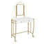 Ensemble de coiffeuse blanche élégante avec miroir et tabouret