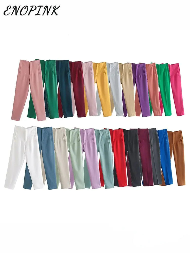 Pantalons Droits Chic pour Femme de Bureau