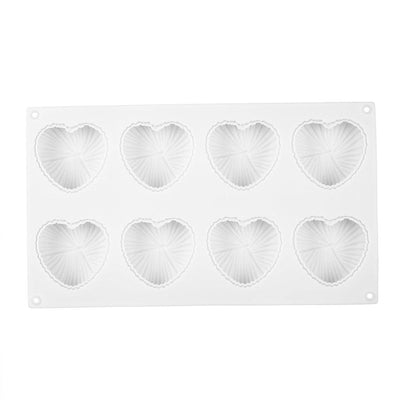 Heart-Shaped Silicone Cake Mold - 8 Cavity Nonstick Bakeware for All Occasions - Korvel