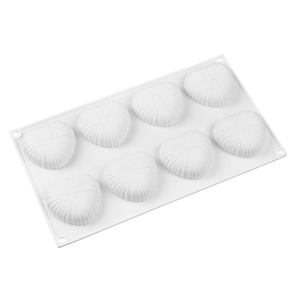Heart-Shaped Silicone Cake Mold - 8 Cavity Nonstick Bakeware for All Occasions - Korvel