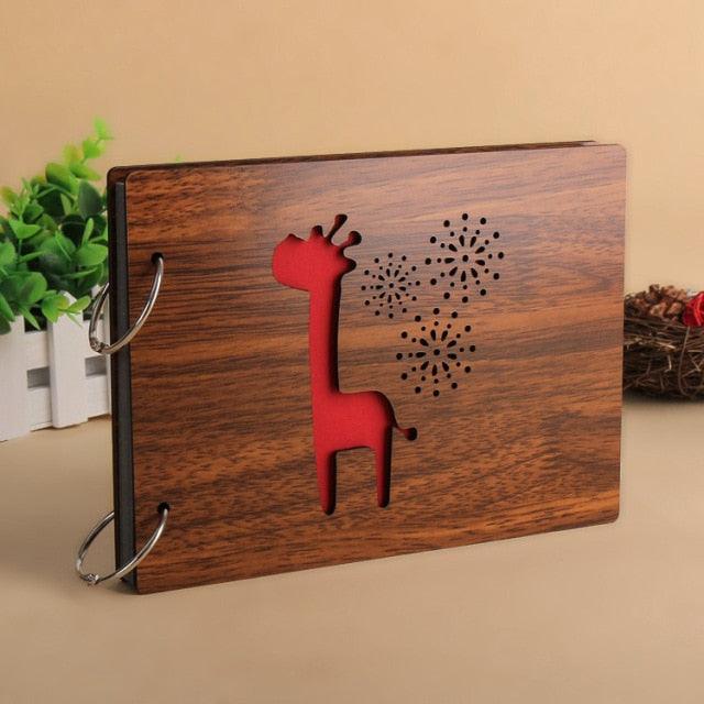 Album photo en bois fait main de 8 pouces - Souvenir personnalisé