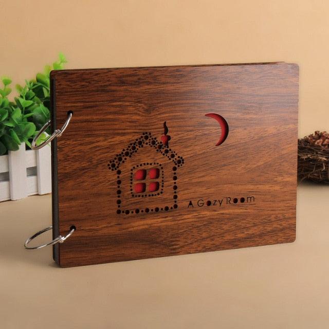 Album photo en bois fait main de 8 pouces - Souvenir personnalisé