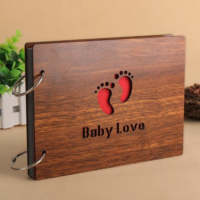Album photo en bois fait main de 8 pouces - Souvenir personnalisé