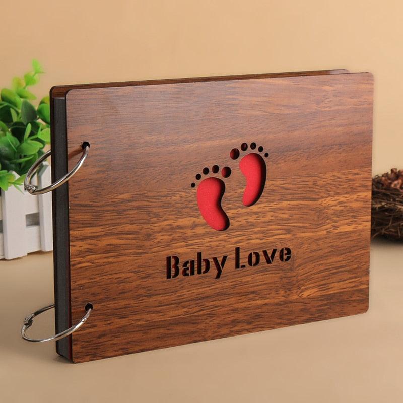Album photo en bois fait main de 8 pouces - Souvenir personnalisé