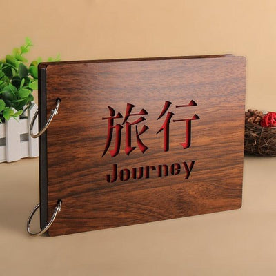 Handmade 8-Inch Wood Cover Photo Album - Personalized Keepsake