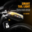 8 Modes Rear Lamp Smart Bike Wireless Remote Turn Signal Light Waterproof USB Rechargeable Bicycle LED Taillight Wireless Remote Control Bike Rear Light Back USB Safety Warning Cycling Light - Korvel