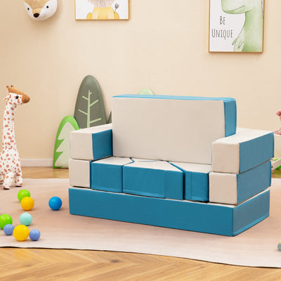 Ensemble de jeu en mousse 4-en-1 Crawl Climb - Bleu