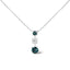 Pendentif en Diamant Bleu et Blanc en Or Blanc 14K 1,5 Cttw