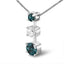 Pendentif en Diamant Bleu et Blanc en Or Blanc 14K 1,5 Cttw
