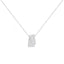 Collar de Pendiente de Caja de Diamantes de Oro Blanco de 14KT