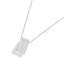 Collar de Pendiente de Caja de Diamantes de Oro Blanco de 14KT