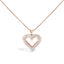 Collar con Colgante de Corazón de Diamante de Plata Esterlina .925 1.00 Cttw