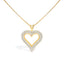 Collar con Colgante de Corazón de Diamante de Plata Esterlina .925 1.00 Cttw