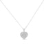 Collar con colgante de corazón de diamantes de corte múltiple en oro blanco de 10 quilates