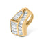 Pendentif en diamant inspiré de l'Art Déco en or jaune 14 carats