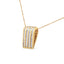 Collar de Colgante de Bloque de Diamante de Corte Princesa de Oro Amarillo de 14K