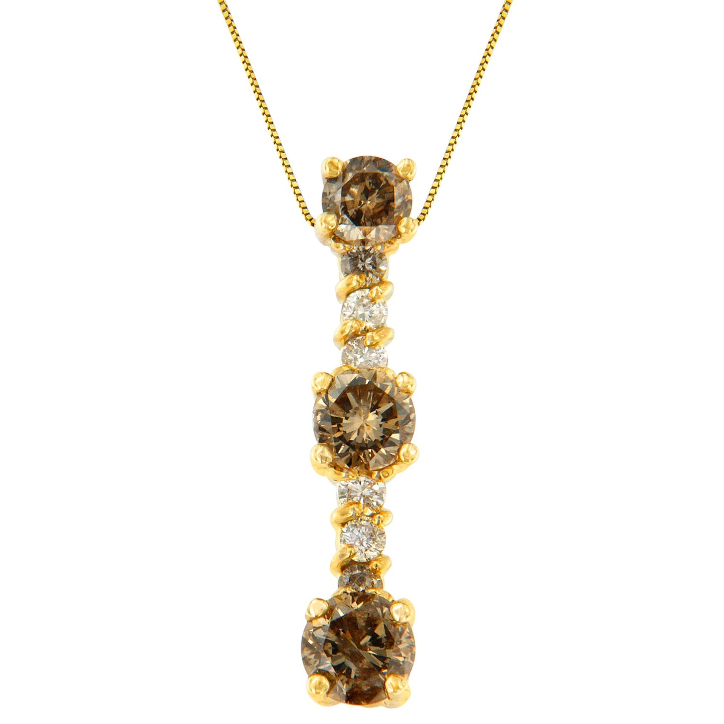 Collier Pendentif en Diamant en Or Jaune 14K