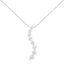 Collar con colgante en forma de S de diamantes en oro blanco de 14K - 3.0 Cttw