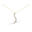 Collar de Pendiente de Diamante de Viaje Certificado AGS en Oro Amarillo de 14K