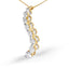 Collar de Pendiente de Diamante de Viaje Certificado AGS en Oro Amarillo de 14K