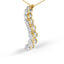 Collar de Pendiente de Diamante de Viaje Certificado AGS en Oro Amarillo de 14K