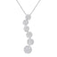 Collar de Pendiente de Viaje con Diamantes en Oro Blanco de 14K