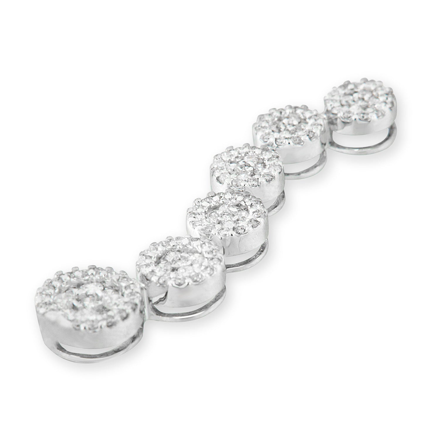 Collar de Pendiente de Viaje con Diamantes en Oro Blanco de 14K