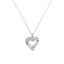 Collier Pendentif Cœur en Diamants Baguette en Argent Sterling