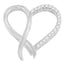 Pendentif en cœur en argent sterling .925 avec diamants