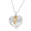 10K Yellow Gold Over Silver Heart Pendant Necklace
