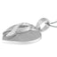 .925 Sterling Silver Diamond Heart Pendant Necklace