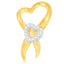 Collier Pendentif Cœur en Diamant en Or Bicolore 10K