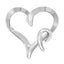 Collar con colgante en forma de corazón de plata esterlina .925