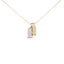 Collar de Colgante de Dúo de Barra de Diamantes en Oro Amarillo de 14K - 1 5/8 Cttw