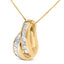 Collar de Colgante de Dúo de Barra de Diamantes en Oro Amarillo de 14K - 1 5/8 Cttw