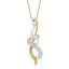 Collier Pendentif Entrelacé en Or Bicolore 10K avec Diamants Espira