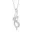 Espira 10K White Gold Diamond Swirl Pendant Necklace