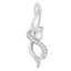 Espira 10K White Gold Diamond Swirl Pendant Necklace