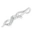 Espira 10K White Gold Diamond Swirl Pendant Necklace
