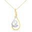 Collar de Péndulo Espira de Diamante en Espiral de Dos Tonos de 10K